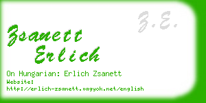 zsanett erlich business card